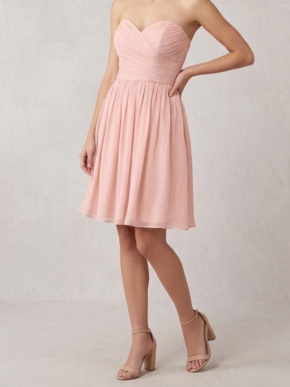 Jenny Yoo prom style Gown Blush Pink sz 2 party dress formal sweetheart XS